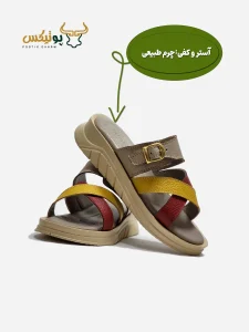 دمپایی چرم زنانه طبی کد t13