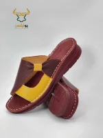 دمپایی زنانه تمام چرم طبی زنانه مدل SRT1-زرشکی