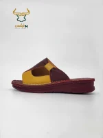 دمپایی زنانه تمام چرم طبی زنانه مدل SRT1-زرشکی