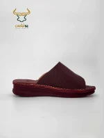دمپایی زنانه تمام چرم طبی زنانه مدل SRT1-زرشکی